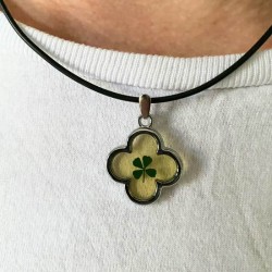 kunststof koord bloem echt klavertje vier nr23