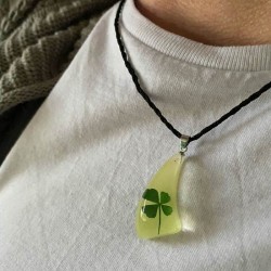 koord tand glow in the dark met echt klavertje vier nr9a