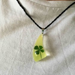 koord tand glow in the dark met echt klavertje vier nr9a